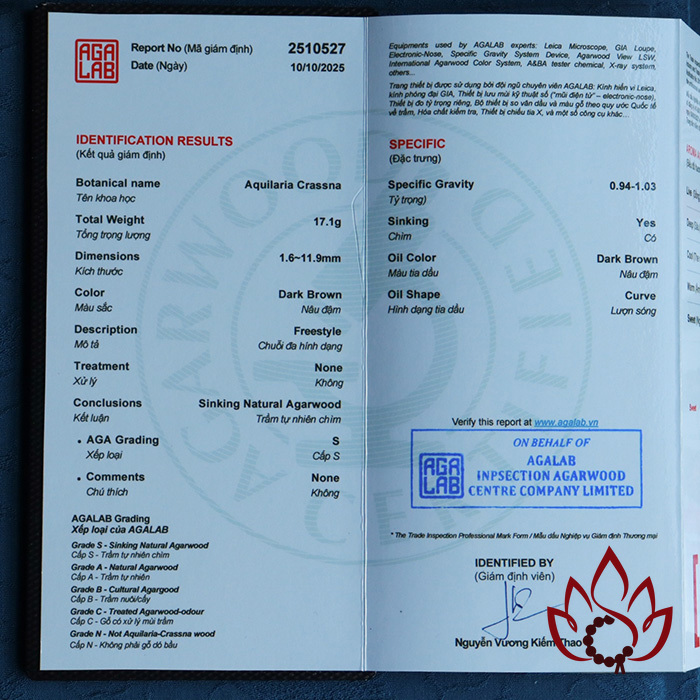 Vòng Trầm Hương Hạt Dẹp | 12 ly | Trầm Bì Rễ Chìm Nước